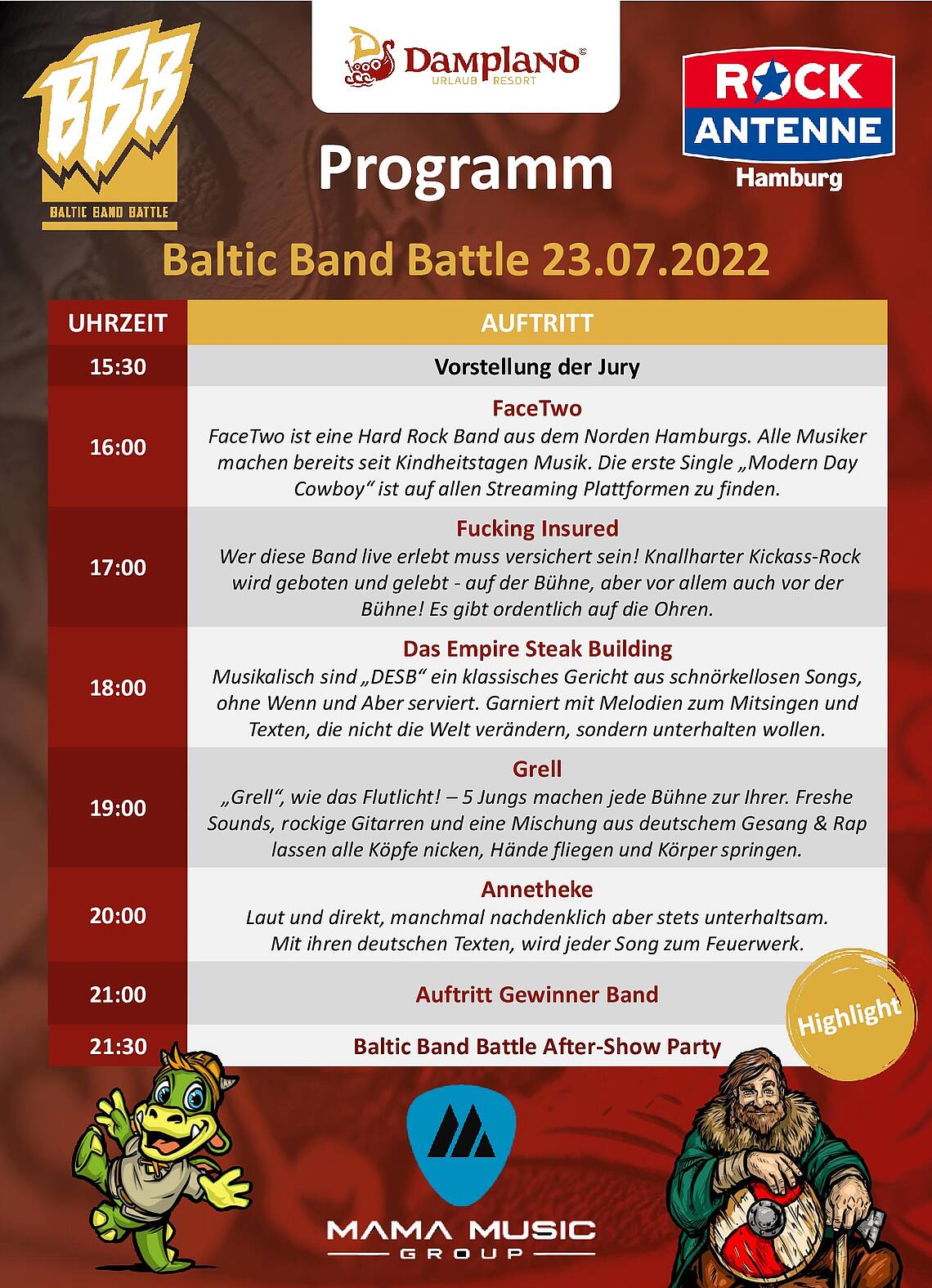 ROCK ANTENNE Baltic Band Battle im Dampland
